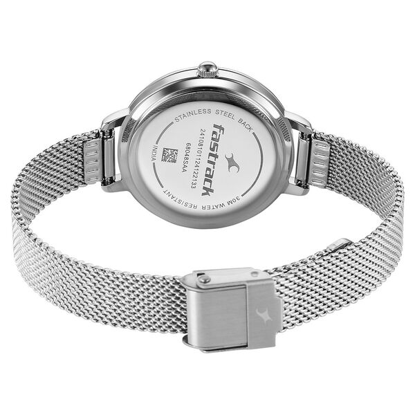 Fastrack Stunners X Quartz Analog Pink Dial Stainless Steel Strap Watch For Girls - image number 4