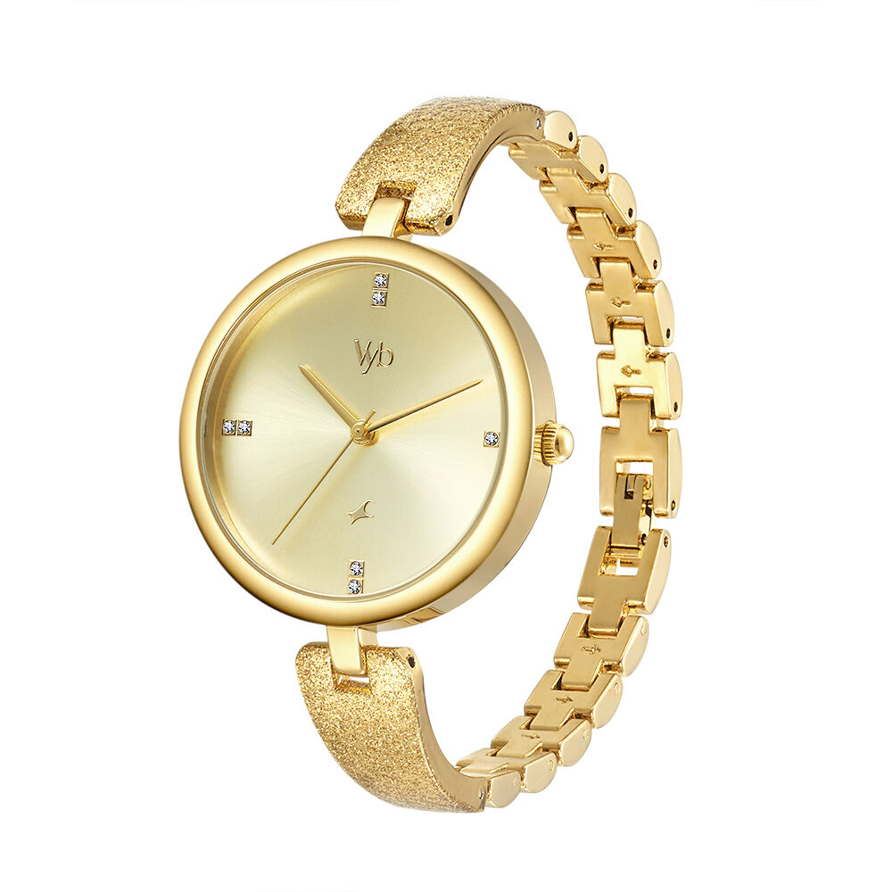 Fastrack watch on sale golden