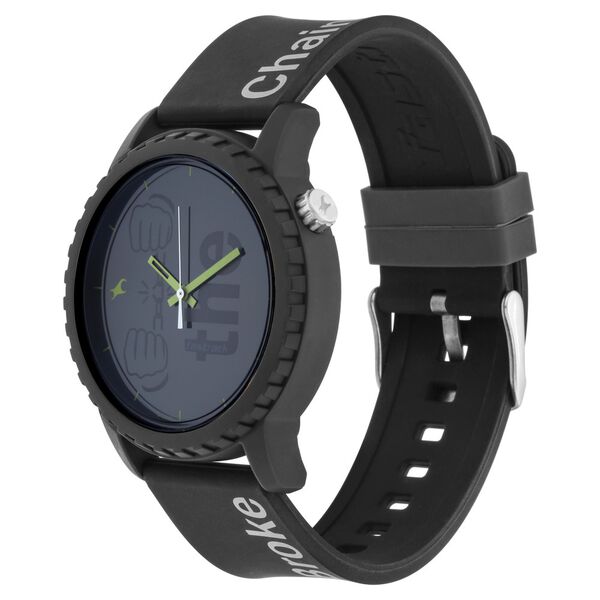 Fastrack Lockdown Quartz Analog Black Dial Silicone Strap Unisex Watch - image number 2