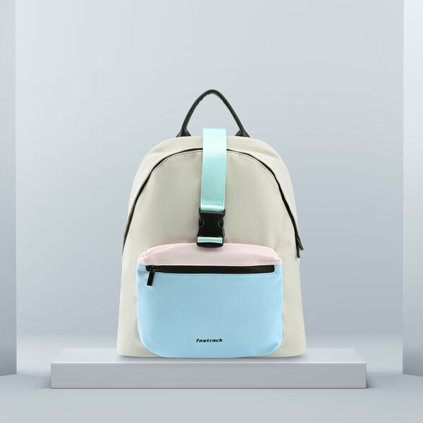Fastrack Colourblock Laptop Backpack in Off-White - image number 0
