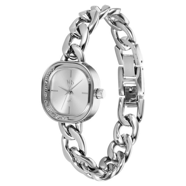 Vyb Starlet By Fastrack Quartz Analog Silver Dial Silver Metal Strap Watch For Girls - image number 2