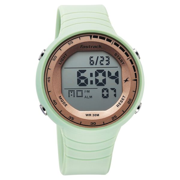 Fastrack StreetStyle Digital Dial Green Polyether Strap Watch For Unisex - image number 1