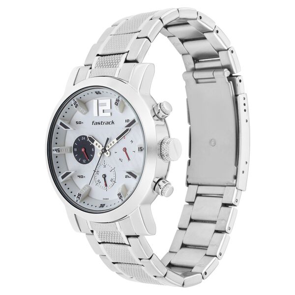 Fastrack Fastfit Quartz Multifunction White Dial Stainless Steel Strap Watch for Guys - image number 3