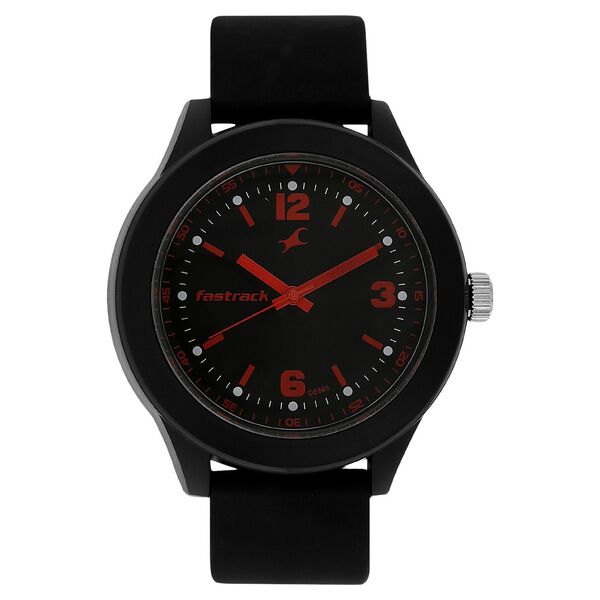 Fastrack Tees Quartz Analog Black Dial Polyurethane Strap Unisex Watch - image number 0