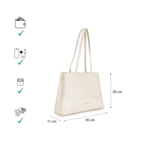 Fastrack GridGlam white shoulder bag - image number 8