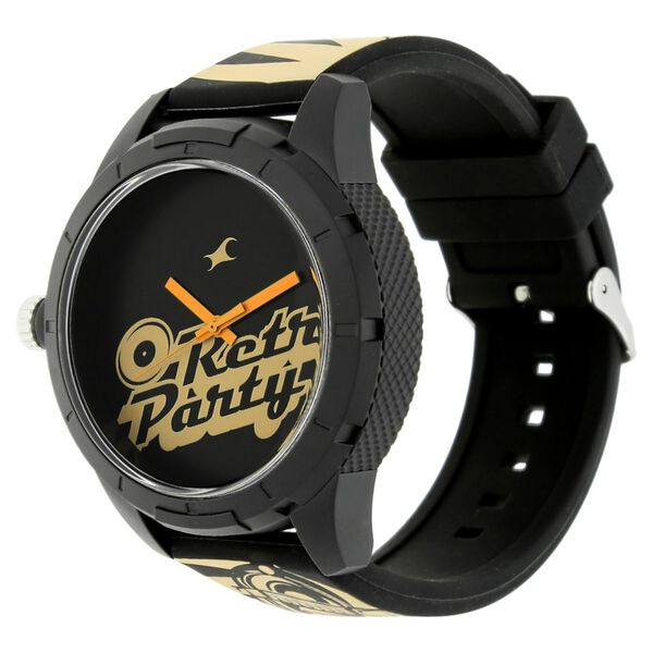 Fastrack All Nighters Quartz Analog Black Dial Silicone Strap Unisex Watch - image number 1