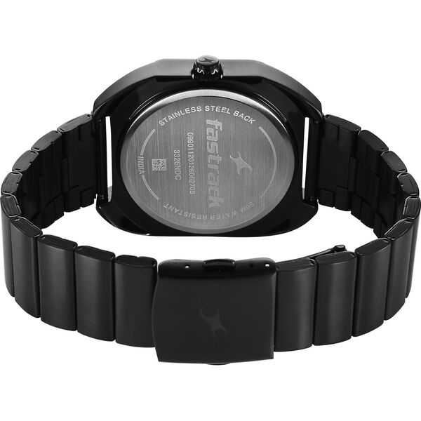Fastrack Wild Analog with Green Dial Black Metal Strap Watch for Guys - image number 7