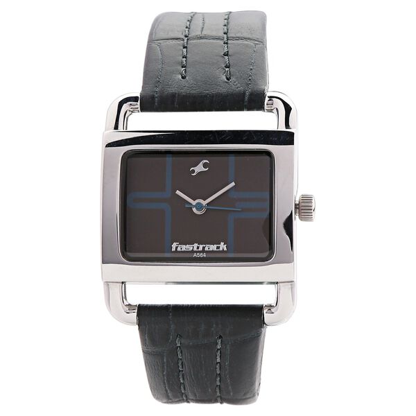 Fastrack Quartz Analog Black Dial Leather Strap Watch for Girls - image number 0