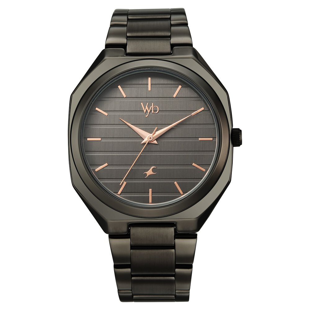 Buy Online Vyb Horizon By Fastrack Quartz Analog Grey Dial Grey