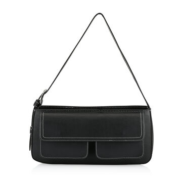 Fastrack Structured Shoulder Bag with Pockets in Black