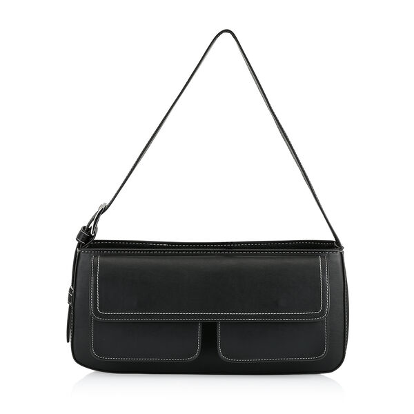 Fastrack Structured Shoulder Bag with Pockets in Black - image number 0