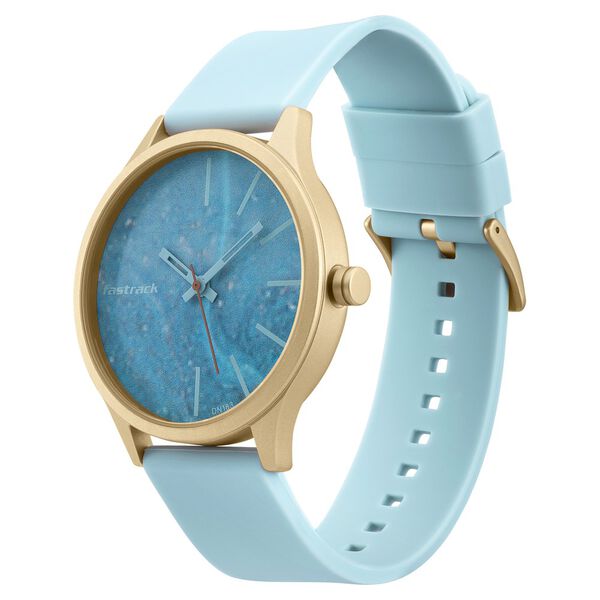 Fastrack Topicals Quartz Analog Blue Dial Silicone Strap Unisex Watch - image number 2