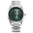 Fastrack Groove Quartz Analog Green Dial Silver Stainless Steel Strap Watch For Guys - image number 0
