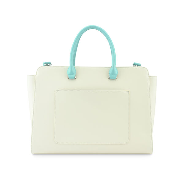 Fastrack Chic Carry-All Laptop Tote in White and  Blue - image number 4