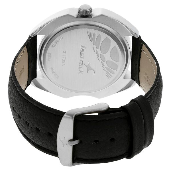 Fastrack Quartz Analog Grey Dial Leather Strap Watch for Guys - image number 3