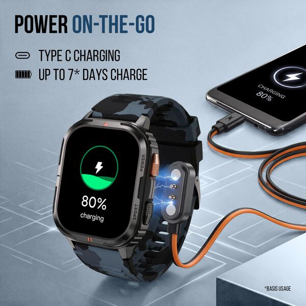Fastrack Smart Xtreme S Smartwatch with 4.9 cm AMOLED Display BT Calling & Health Monitoring - image number 4