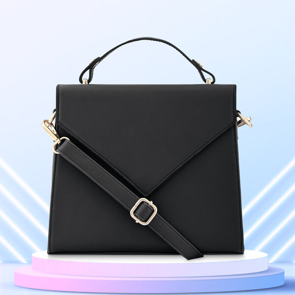 Fastrack Black Structured Satchel Bag for Women - image number 0