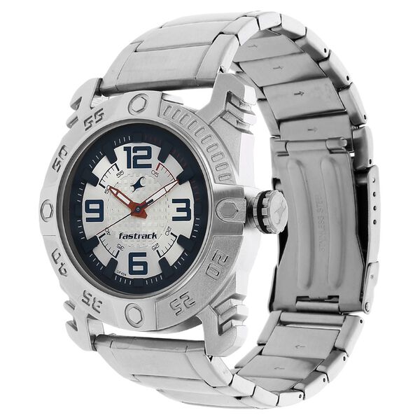 Fastrack Motorheads Quartz Analog Silver Dial Stainless Steel Strap Watch for Guys - image number 1