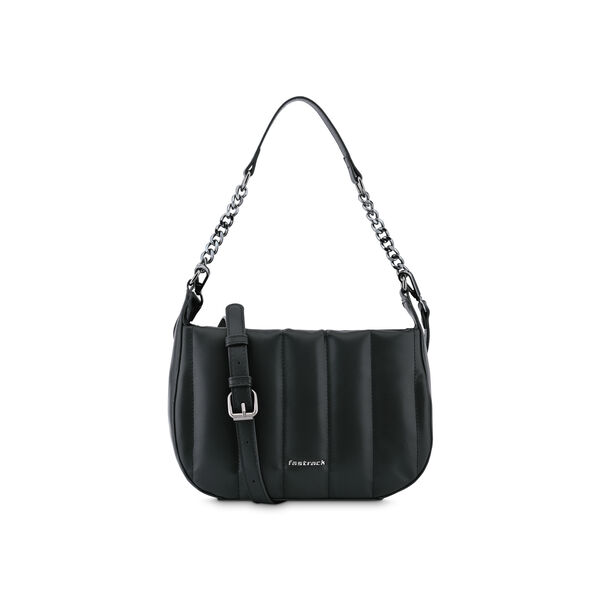 Fastrack Quilt Crush Shoulder Bag in Black - image number 1
