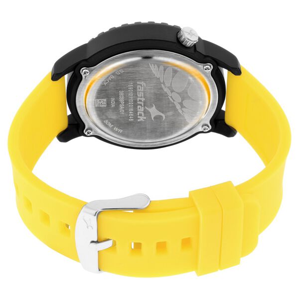 Fastrack Quartz Analog Black Dial Silicone Strap Watch for Unisex - image number 4