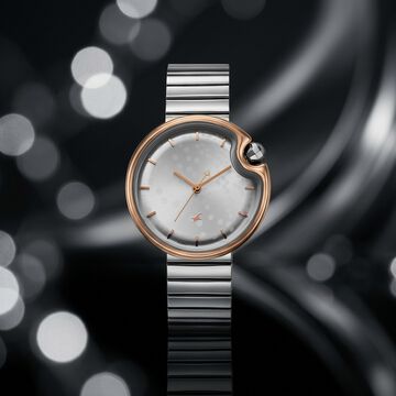 Fastrack Groove Analog with Silver Dial Silver Metal Strap Watch for Girls