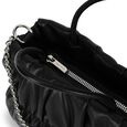 Gathered faux leather satchel - image number 7
