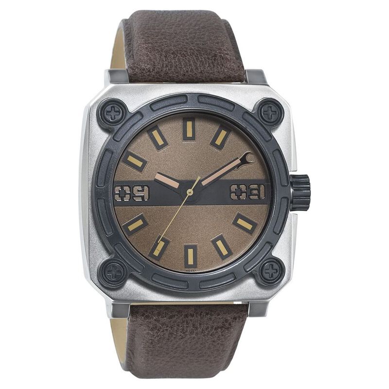 Buy Online Fastrack Quartz Analog Brown Dial Leather Strap Watch for ...