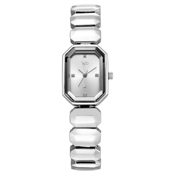 Buy Online Vyb Celeste By Fastrack Quartz Analog Silver Dial Silver ...