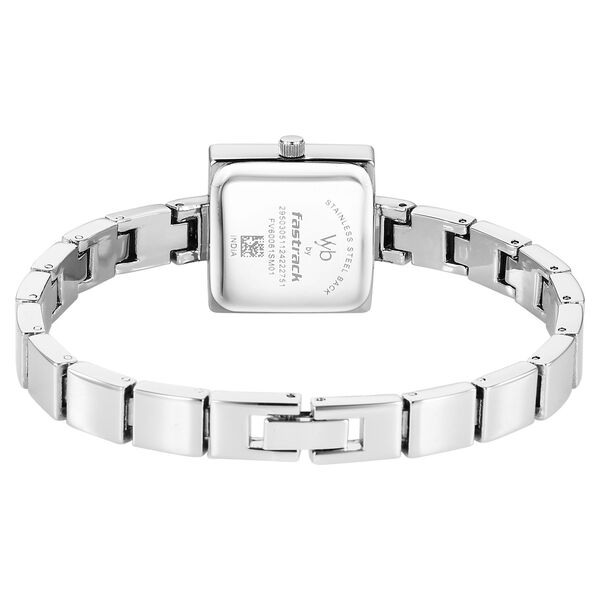 Vyb Successor By Fastrack Quartz Analog White Dial Metal Strap Watch For Girls - image number 6
