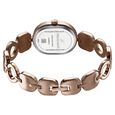 Fastrack Style Up Quartz Analog Mother Of Pearl Dial Rose Gold Metal Strap Watch For Girls - image number 4