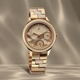 Fastrack Cerame Quartz Multifunction Beige Dial With Champagne Color Steel & Ceramic Strap Watch For Girls - image number 0