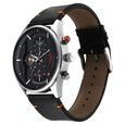 Fastrack Opulence Sun Moon Chronograph Black Dial Black Leather Strap Analog Quartz Watch For Guys - image number 3