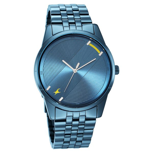 Fastrack Stunners Quartz Analog Blue Dial Metal Strap Watch for Guys - image number 1