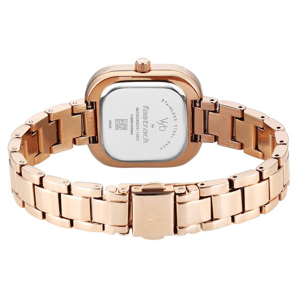 Fastrack Vyb Manifester Quartz Analog Pink Dial Metal Strap Watch For Girls - image number 6