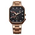 Fastrack Groove Multifunction Black Dial Metal Strap Guy's Watch with Lume indices