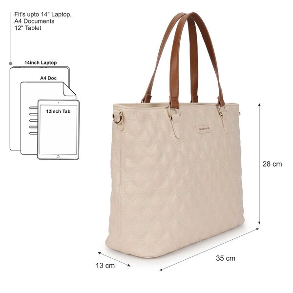 Quilted crush laptop tote - image number 2