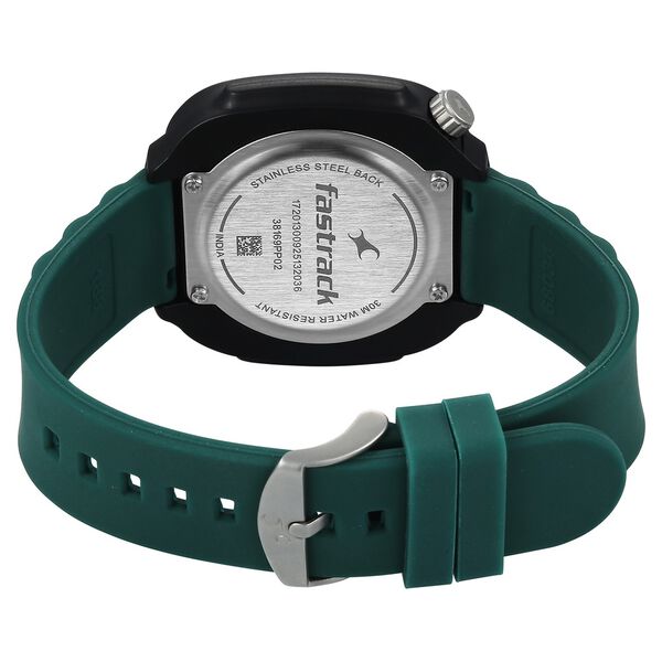 Fastrack Hype Adventure Quartz Analog Green Dial Green Silicone Strap Watch For Guys - image number 5