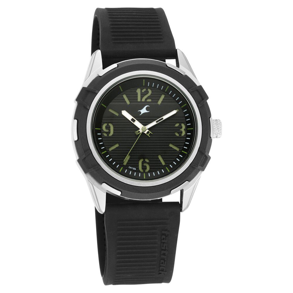 Fastrack Fastfit Quartz Analog Black Dial Silicone Strap Watch for