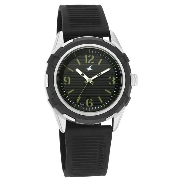 Fastrack Fastfit Quartz Analog Black Dial Silicone Strap Watch for Guys - image number 1