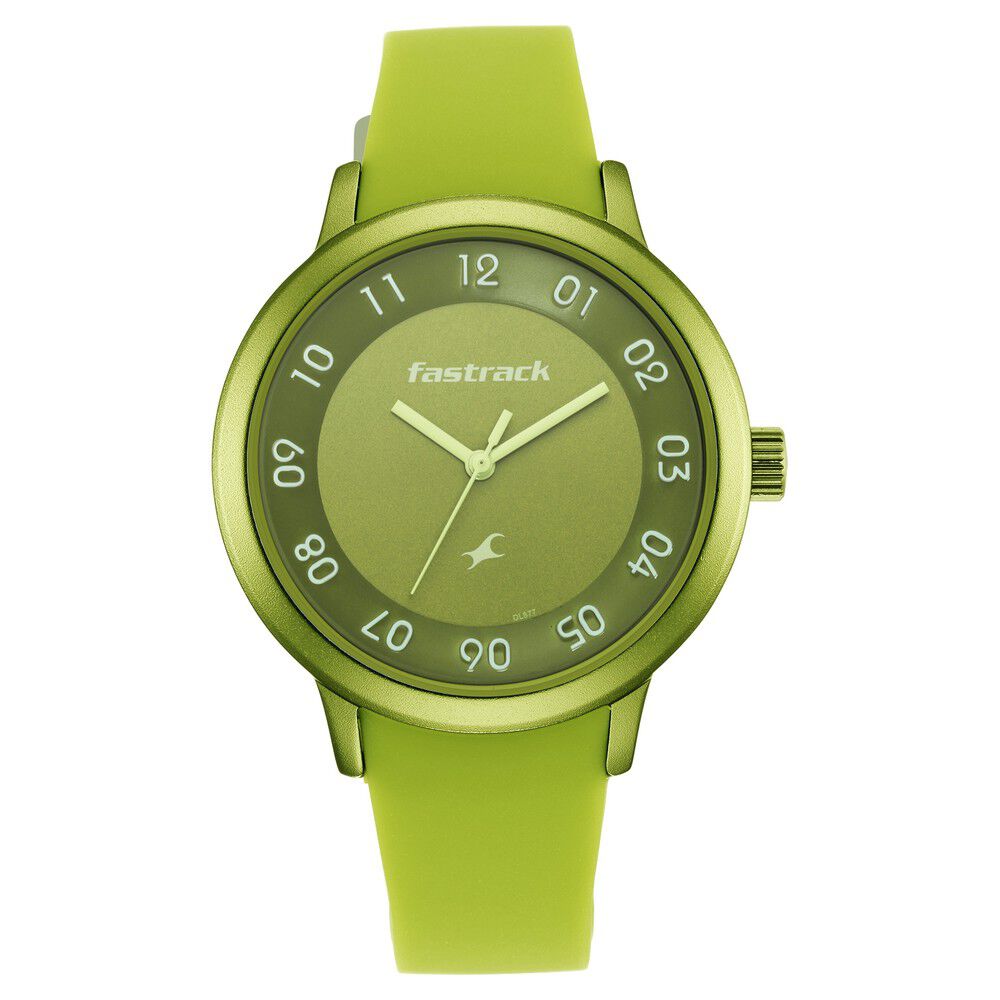 Fastrack military clearance green watches
