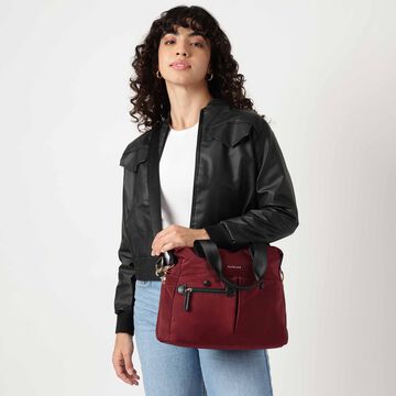 Cherry Edge Nylon Satchel