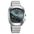 Fastrack UFO Quartz Multifunction Green Dial Silver Stainless Steel Strap Watch For Guys - image number 1