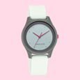 Fastrack Monochrome Quartz Analog Grey Dial Silicone Strap Watch for Girls - image number 0