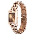 Vyb Prodigy By Fastrack Quartz Analog Brown Dial Rose Gold Metal Strap Watch For Girls - image number 2