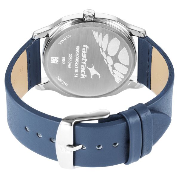 Fastrack Stunners Quartz Analog Silver Dial Leather Strap Watch for Guys - image number 5