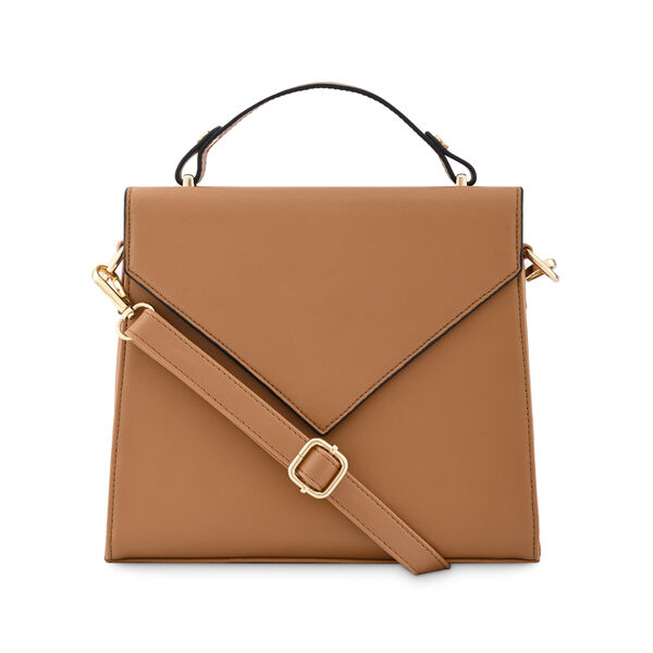Fastrack Tan Structured Satchel Bag for Women - image number 1