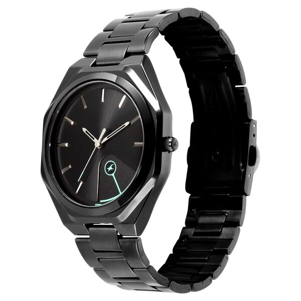 Fastrack 9 to Fine Analog with Black Dial Metal Strap Watch for Guys - image number 2