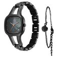 Fastrack Pulse Quartz Analog Mother Of Pearl Dial Black Metal Strap Watch For Girls - image number 2