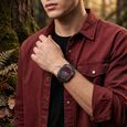Fastrack Wild Analog with Burgandy Dial Gun Metal Strap Watch for Guys - image number 2