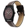 Fastrack Gelato Black leather strap watch with Chocolate dial for Guys - image number 4